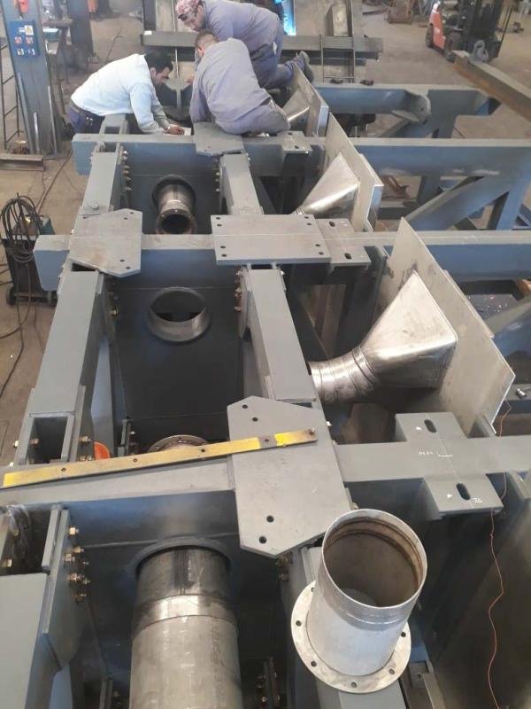 Ingeniería y construcción de bastidor, vigas de apoyo del Vibramold colada continua Siderca
